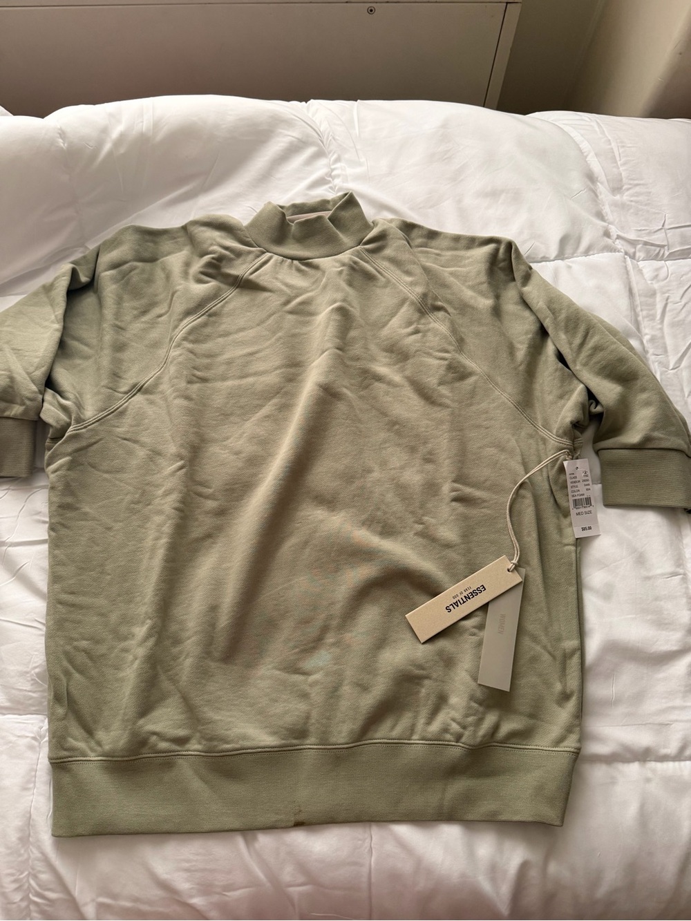 Essentials women’s  Light Sage Mock Neck Sweater